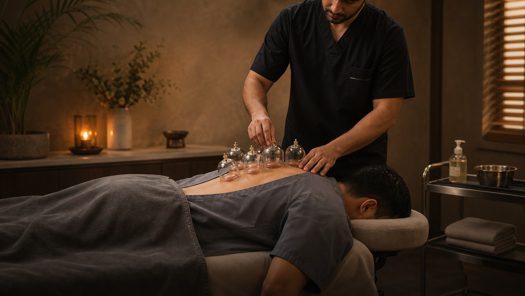 Holistic wellness treatment environment.